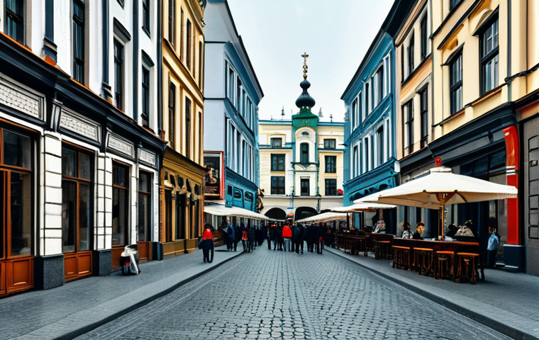 Image Prompt 1: Historic Arbat Street Scene**