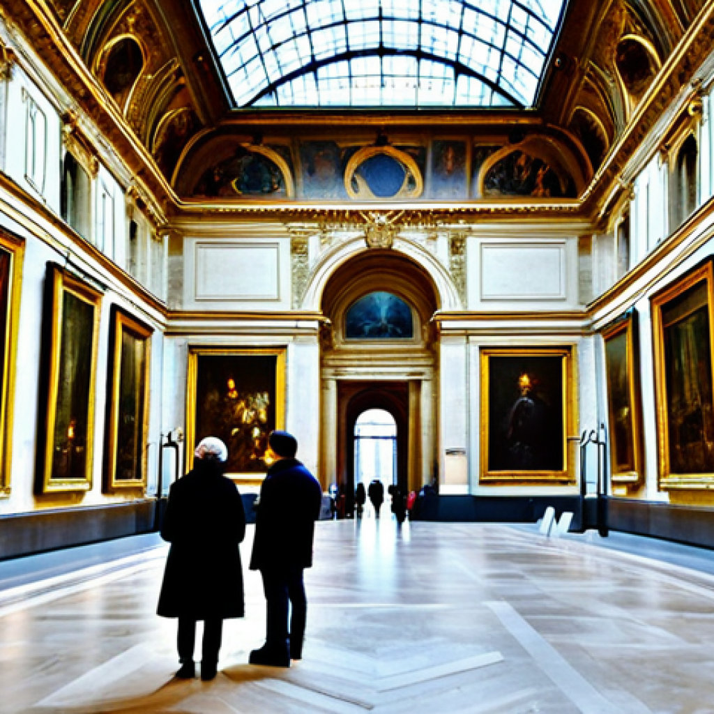 러시아 독립기념일의 의미 - Cultural Heritage**

"A grand hall inside the Louvre Museum, Paris, featuring a special exhibit show...
